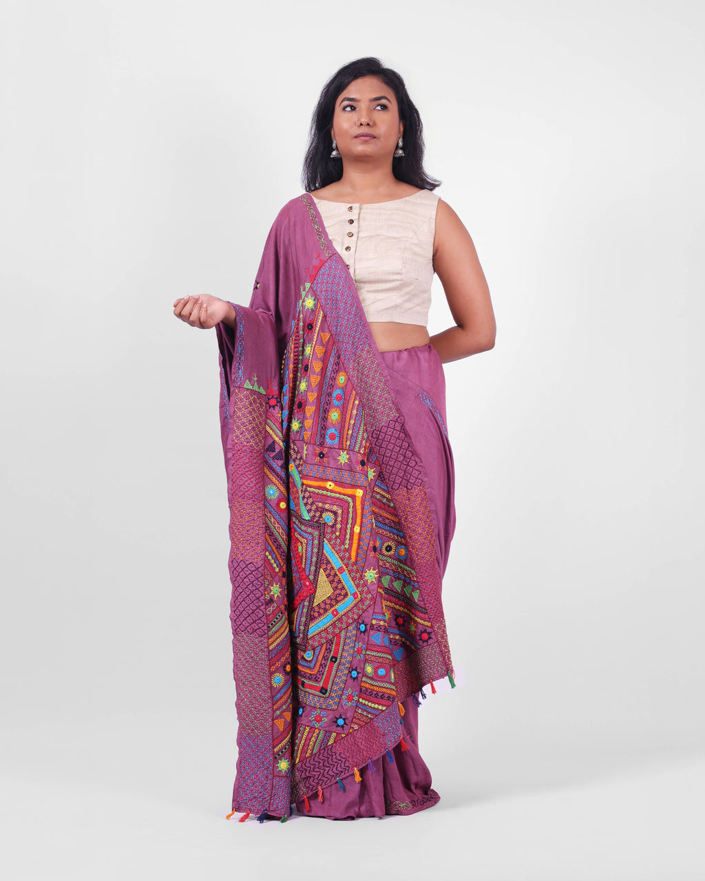 Aabheri Lambani on Khadi Tussar by Cotton Saree