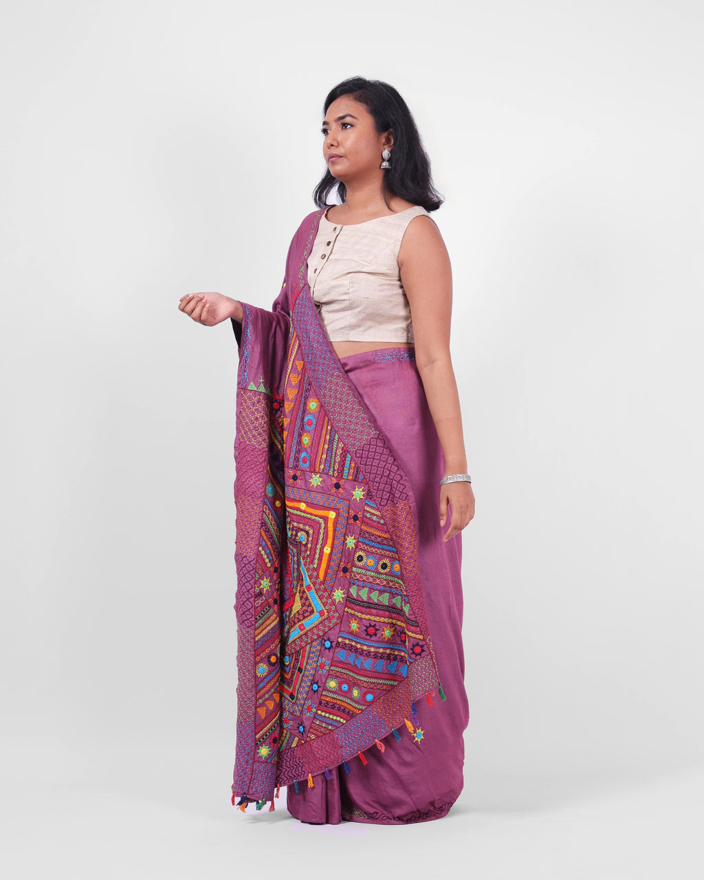 Aabheri Lambani on Khadi Tussar by Cotton Saree
