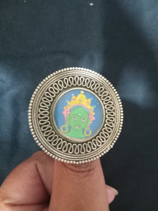 Anoothi Handpainted Devi Ring