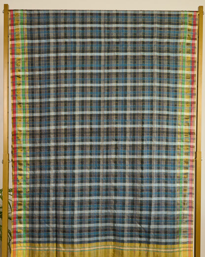 Bhujodi Saree in Silk on display