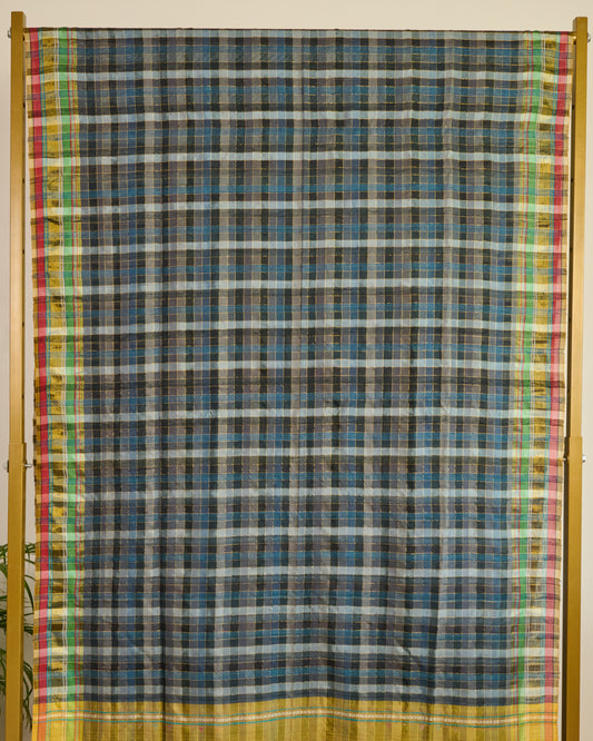 Bhujodi Saree in Silk on display