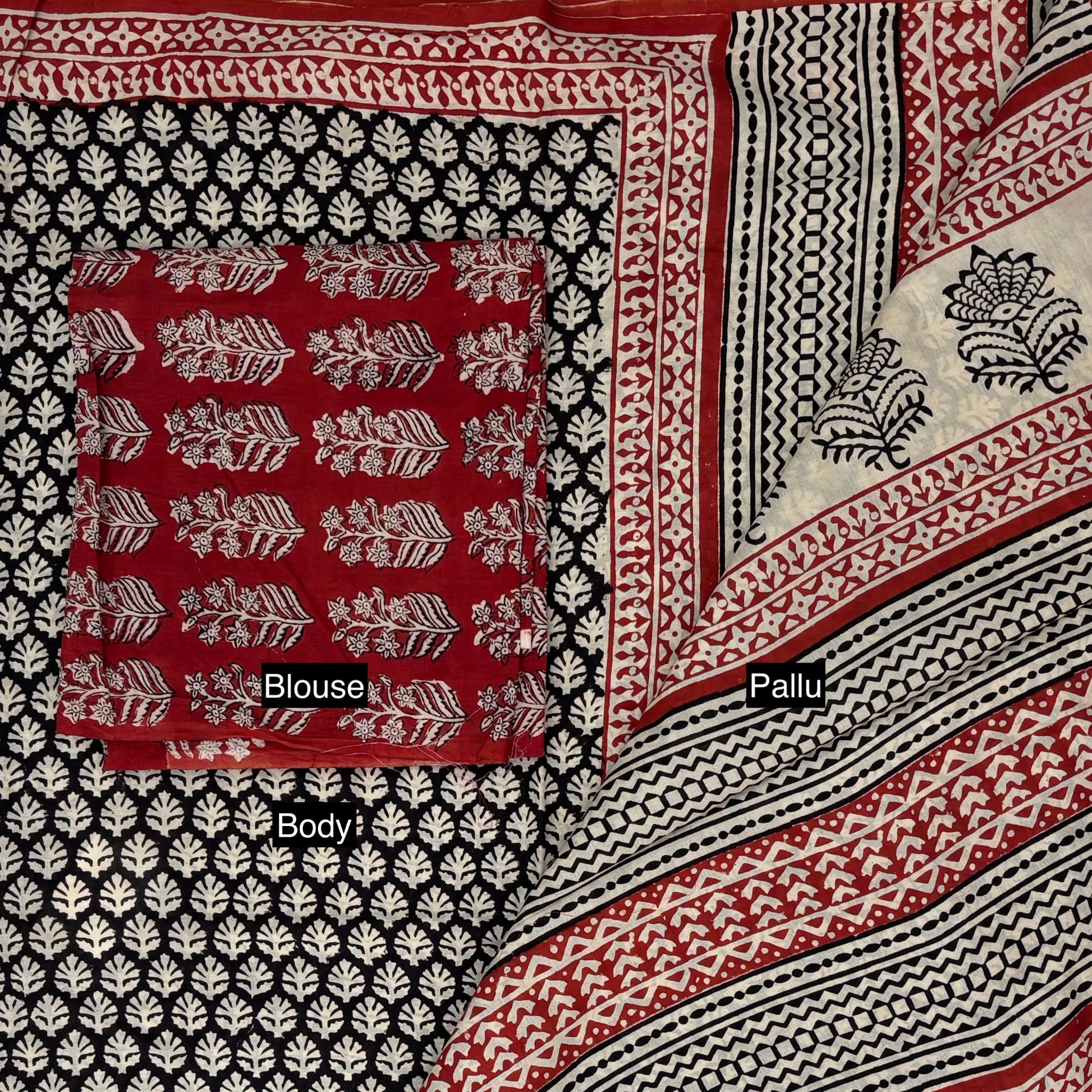 Black_Maroon_Cotton_Block_Printed_Saree_Blouse Pallu