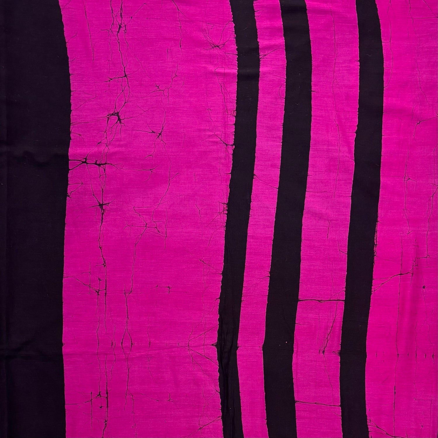Black Pink Cotton Batik Saree Body