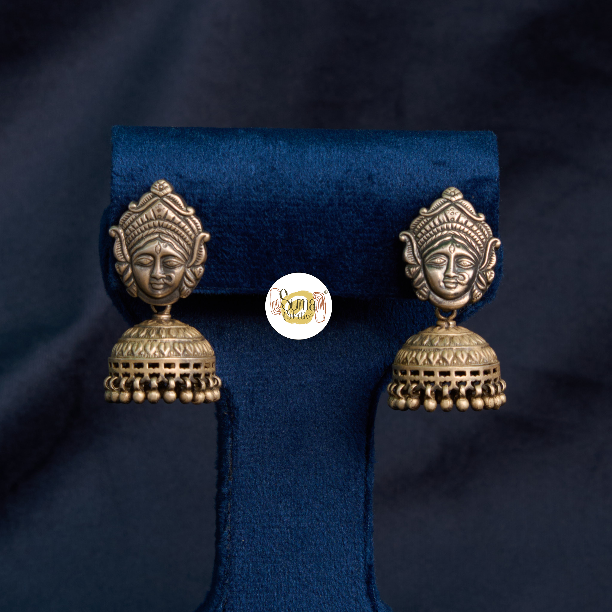 Shakti Silver Jhumka Earrings