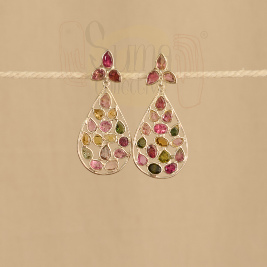 Aita Multi-Tourmaline Silver Earrings