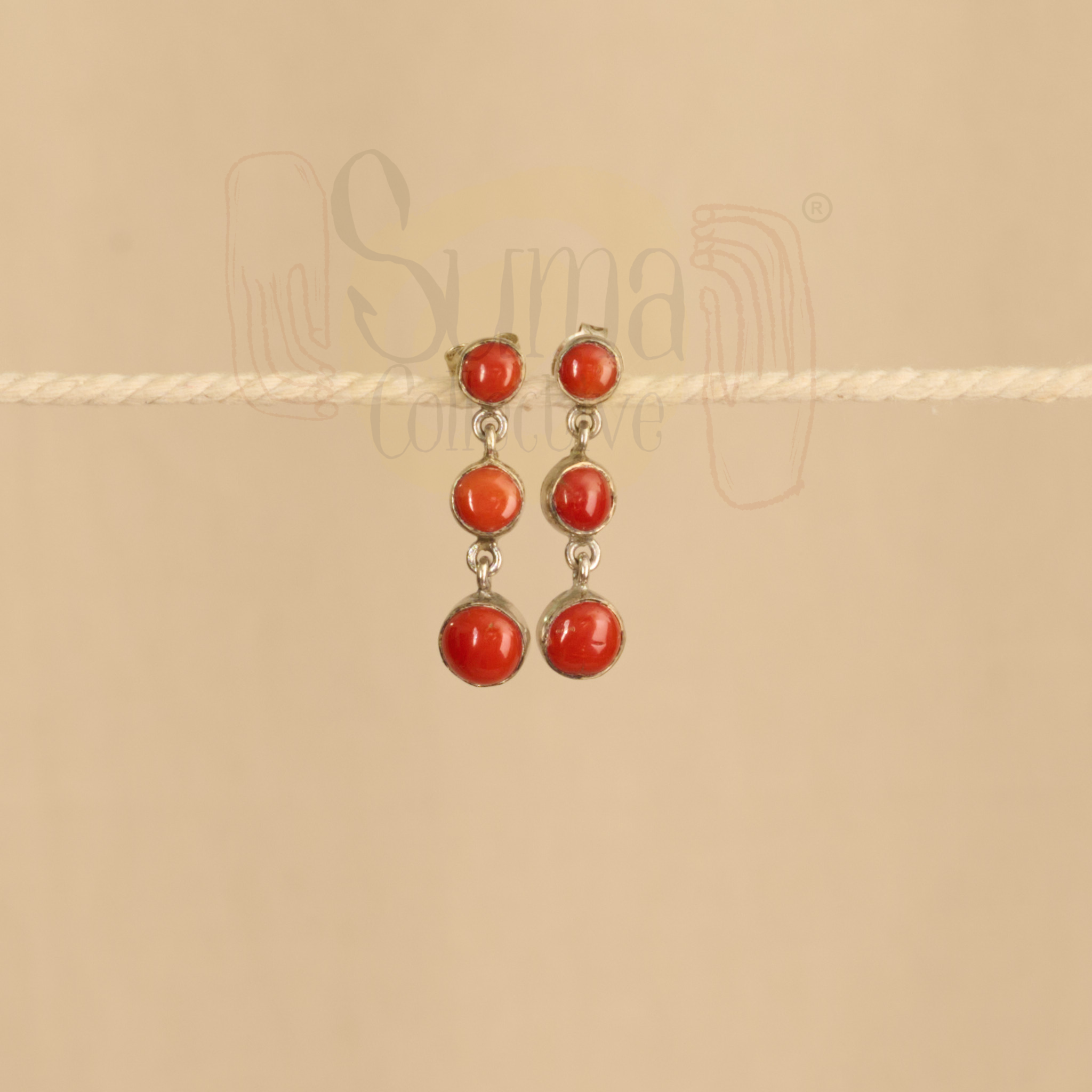 Coral Drop Earrings