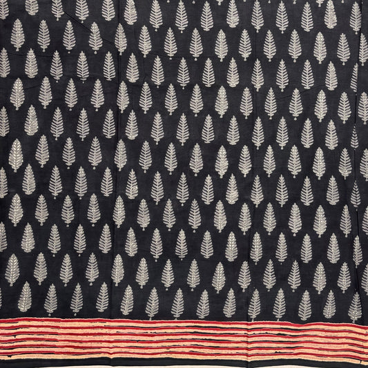 handcrafted Dabu block printed cotton saree, lightweight navy blue saree, 
