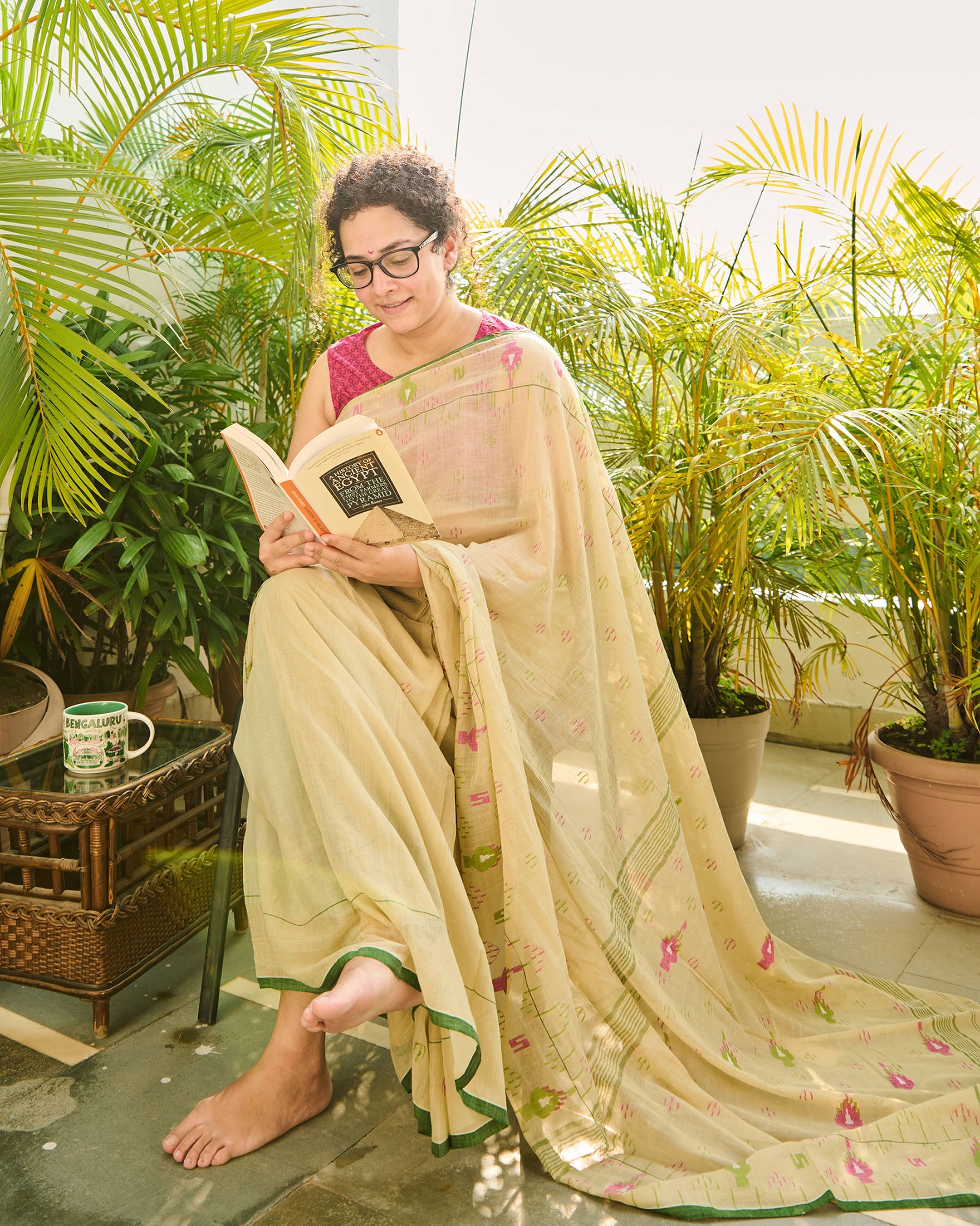 Pavya Jamdani Khadi Cotton Saree