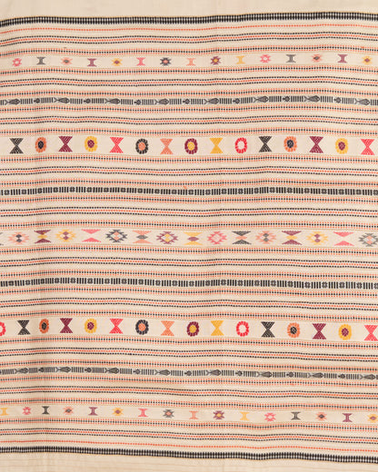 Kosa Silk Saree With Extra Weft Motifs (Ivory White)