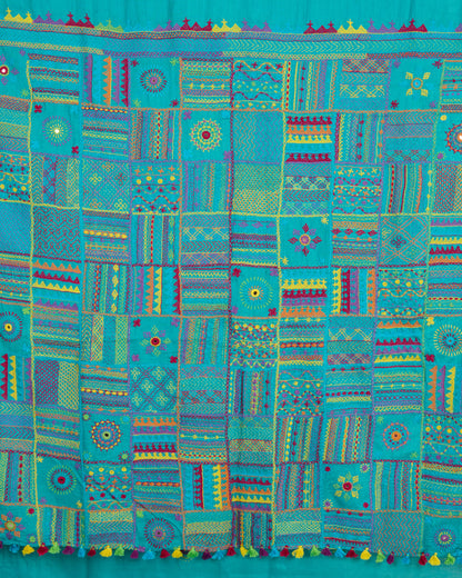 Lambani Embroidery on Kosa Silk Saree (Firoz)