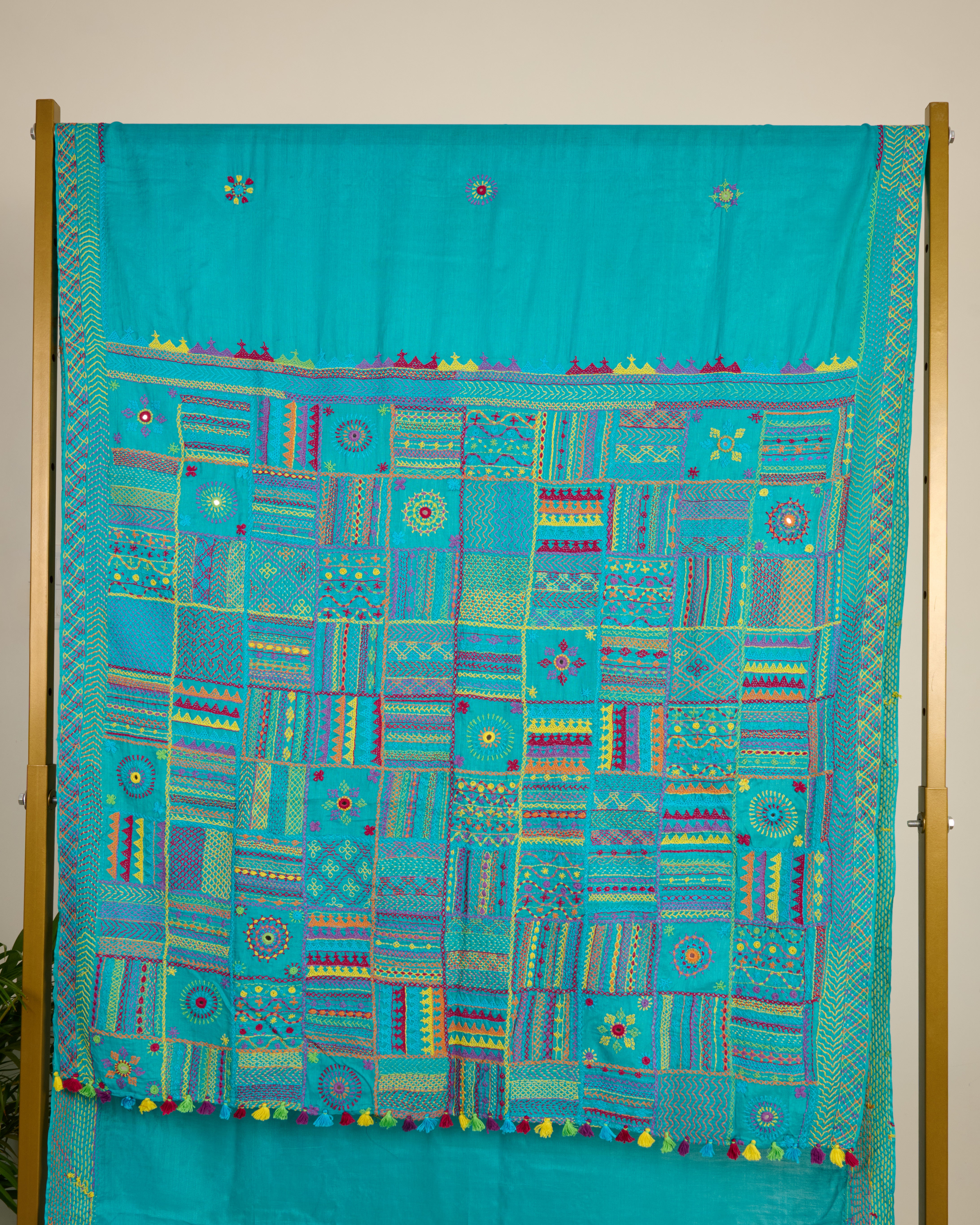 Lambani Embroidery on Kosa Silk Saree (Firoz)