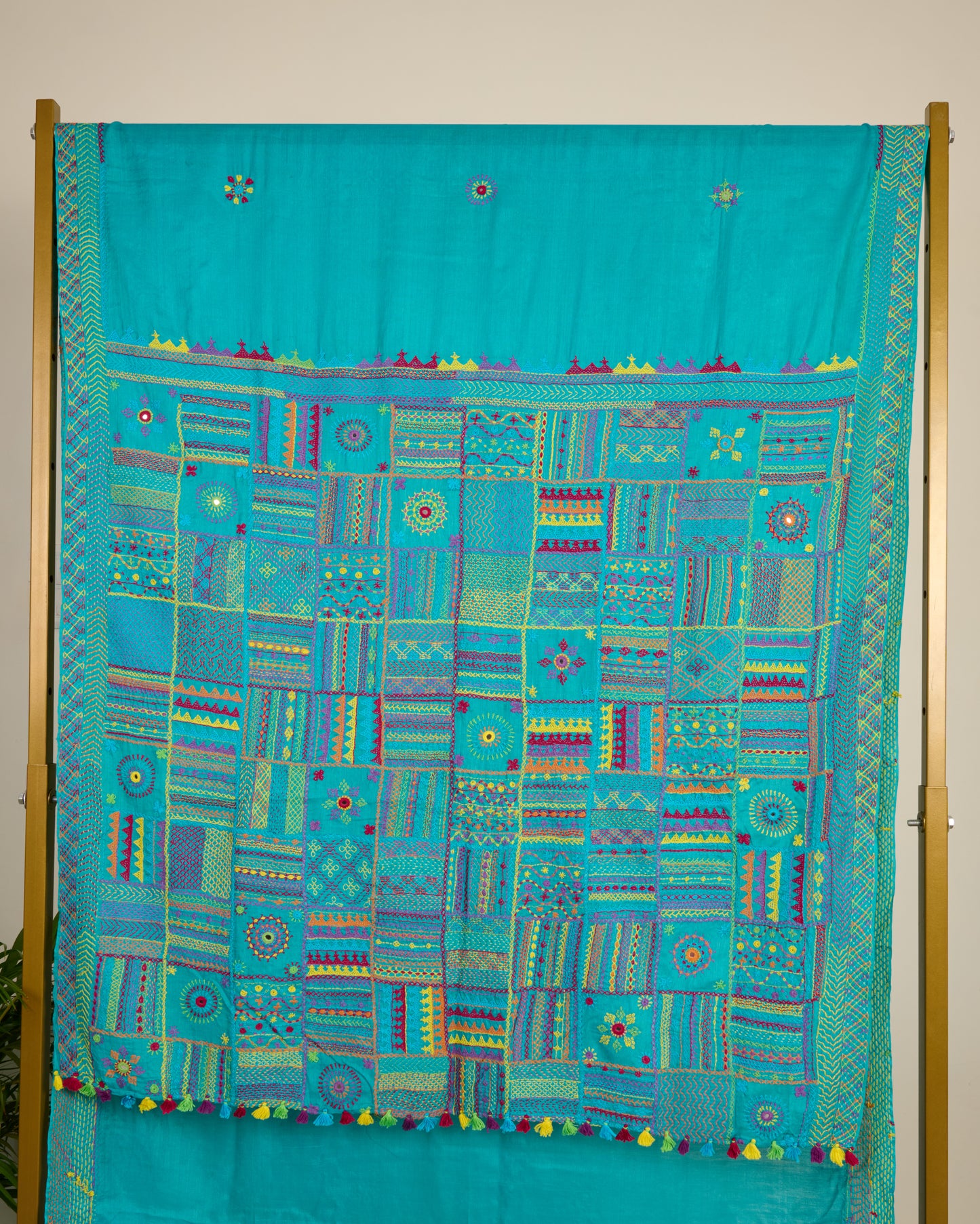 Lambani Embroidery on Kosa Silk Saree (Firoz)