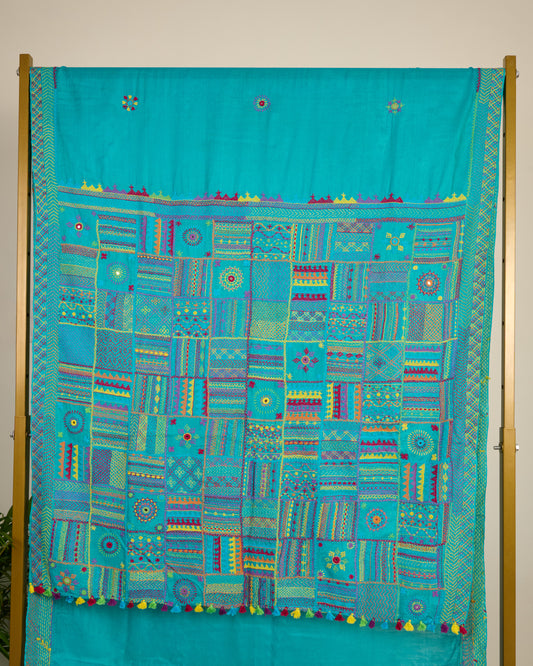 Lambani Embroidery on Kosa Silk Saree (Firoz)