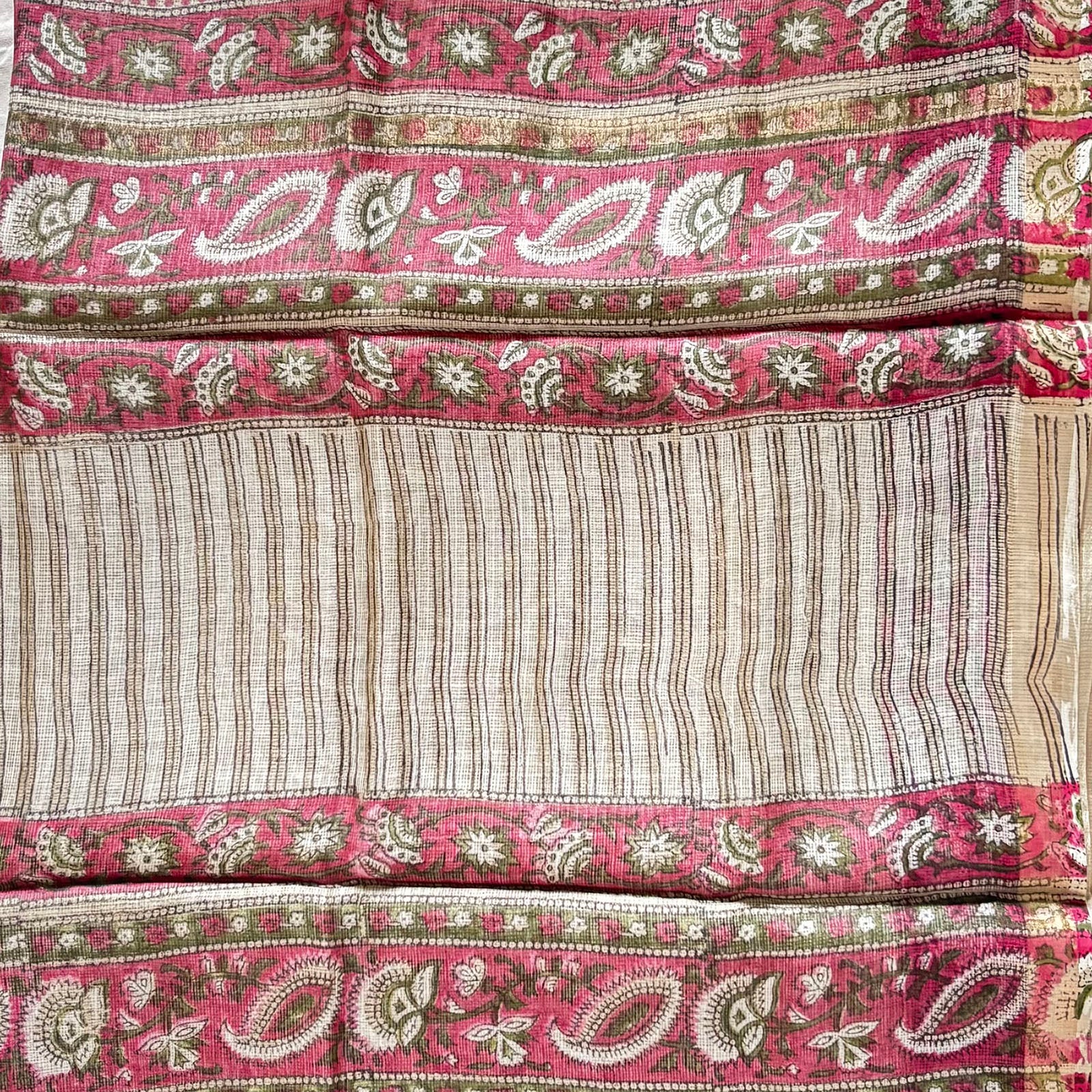 Kota Silk Saree in Bagru Blockprint #5