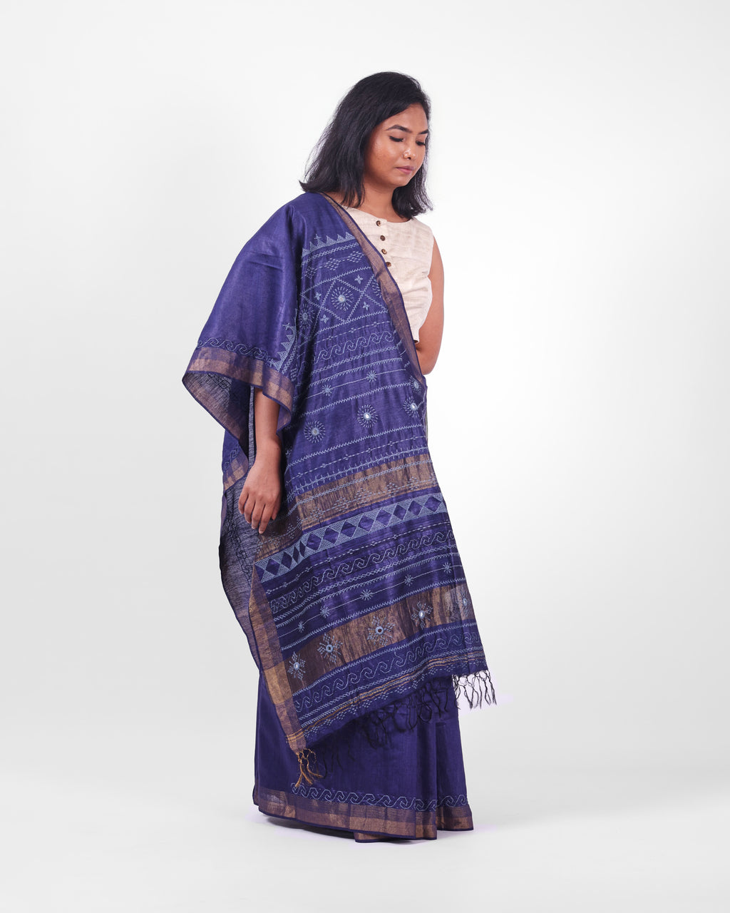 Taara Kosa Silk Saree with Lambani Embroidery