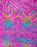A pink toned all over leheriya saree with multi colour leheriya on pallu