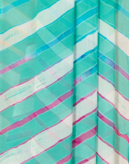 Leheriya Pure Chiffon Saree Tie-dye handcrafted saree made in India Sea Green Colour