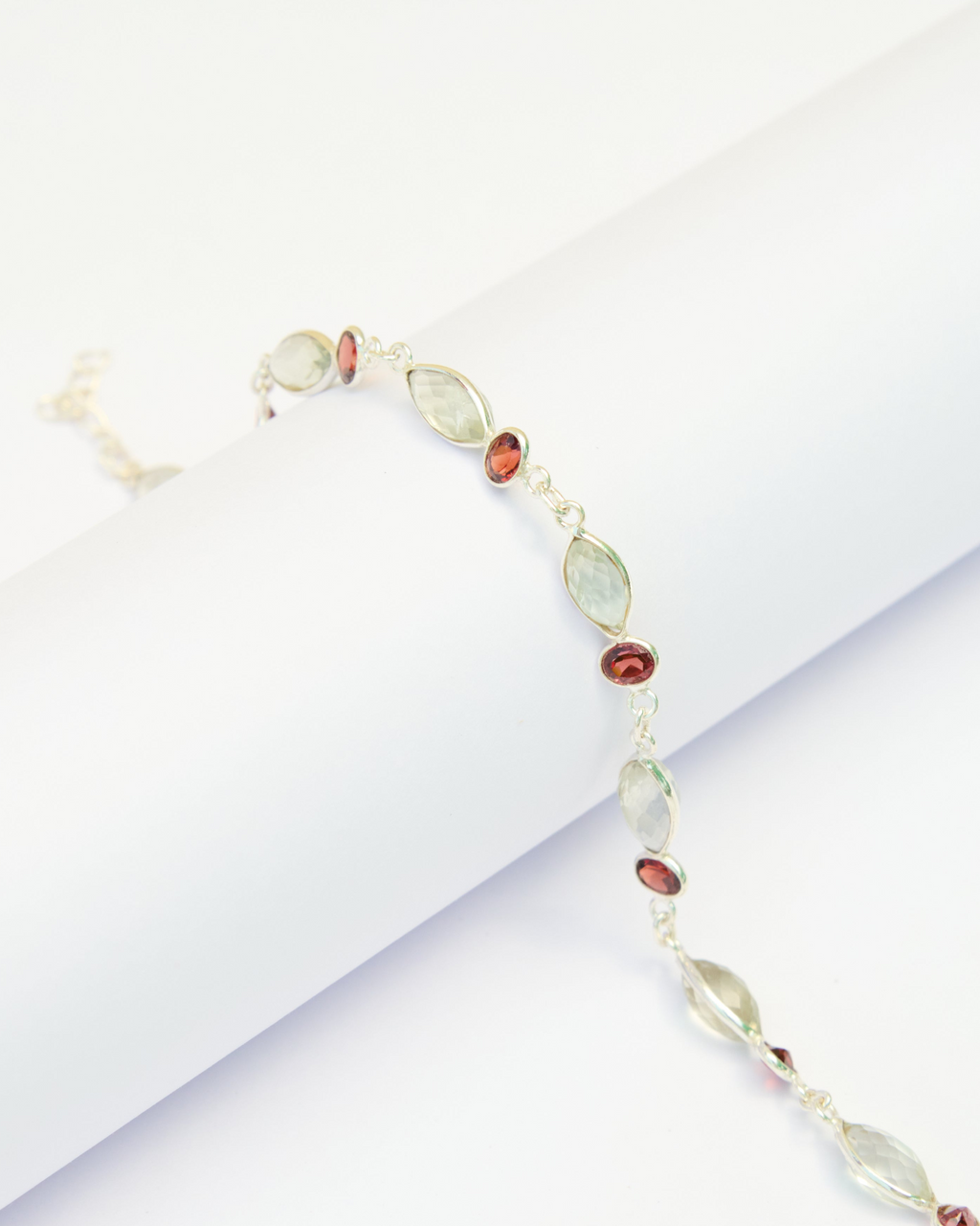 Riva Green Amethyst & Garnet Bracelet