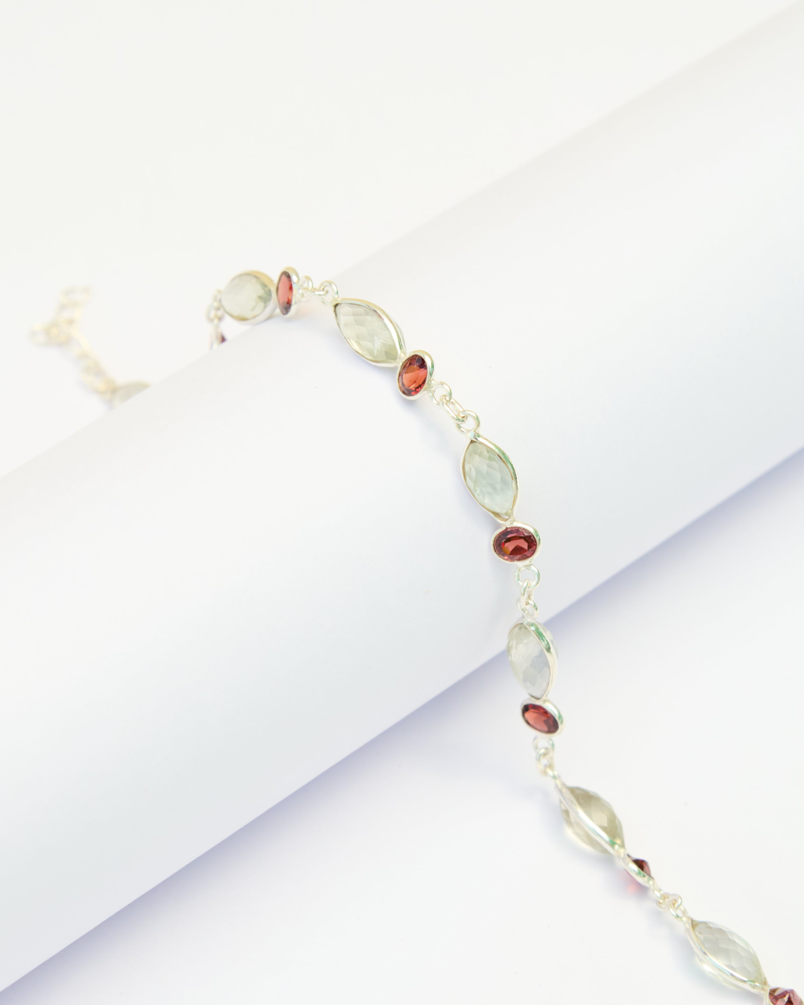 Riva Green Amethyst & Garnet Bracelet