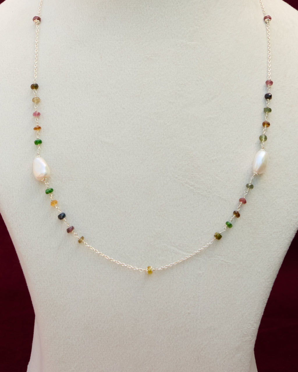 Riva Tourmaline & Pearl Long Chain