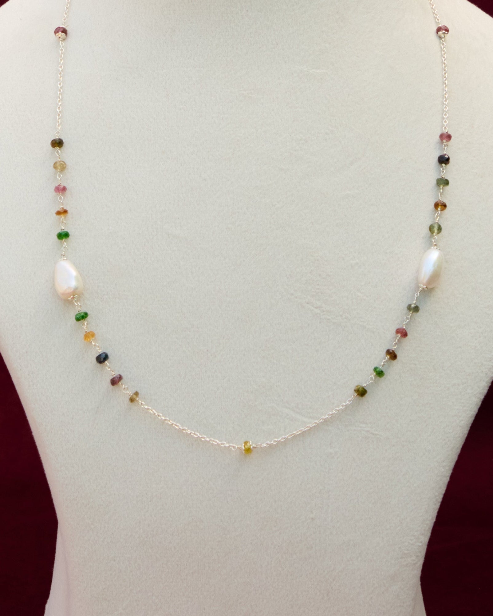 Riva Tourmaline & Pearl Long Chain