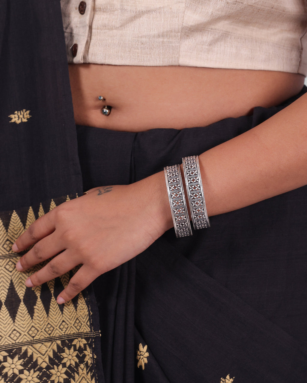 Tarini 92.5 Silver Bangle Set
