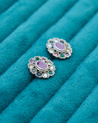 Tara Navratan Silver Earrings