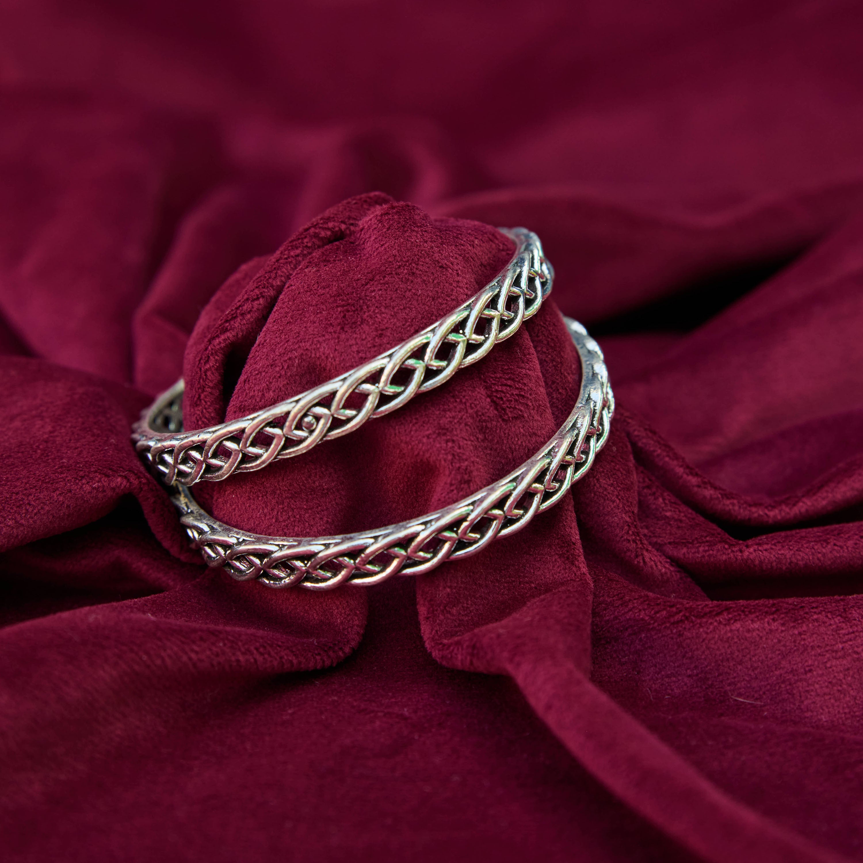Aksha Silver Bangle Set