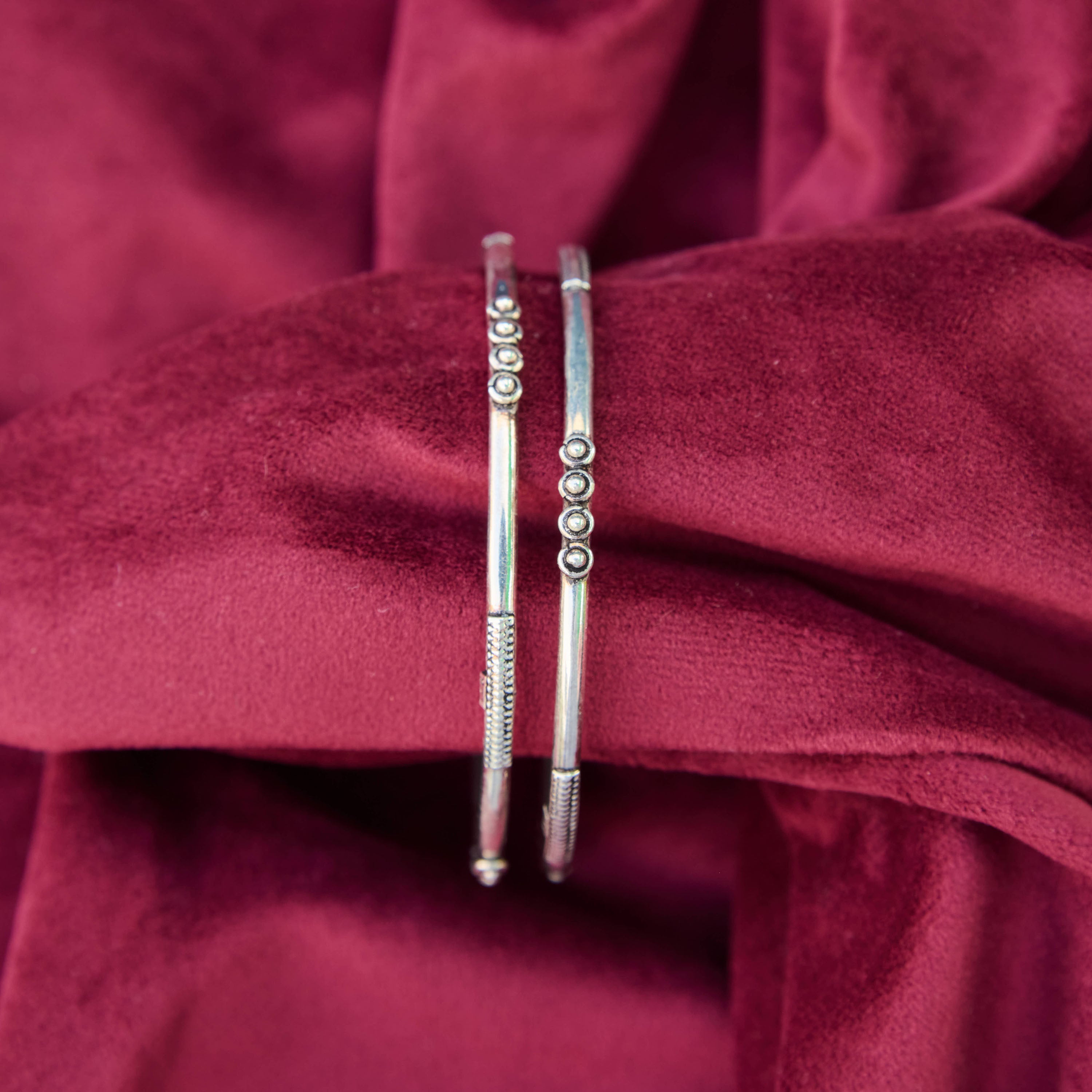 Avani Silver Bangle Set