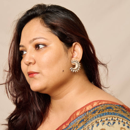 Som Chandrakor Silver Earrings
