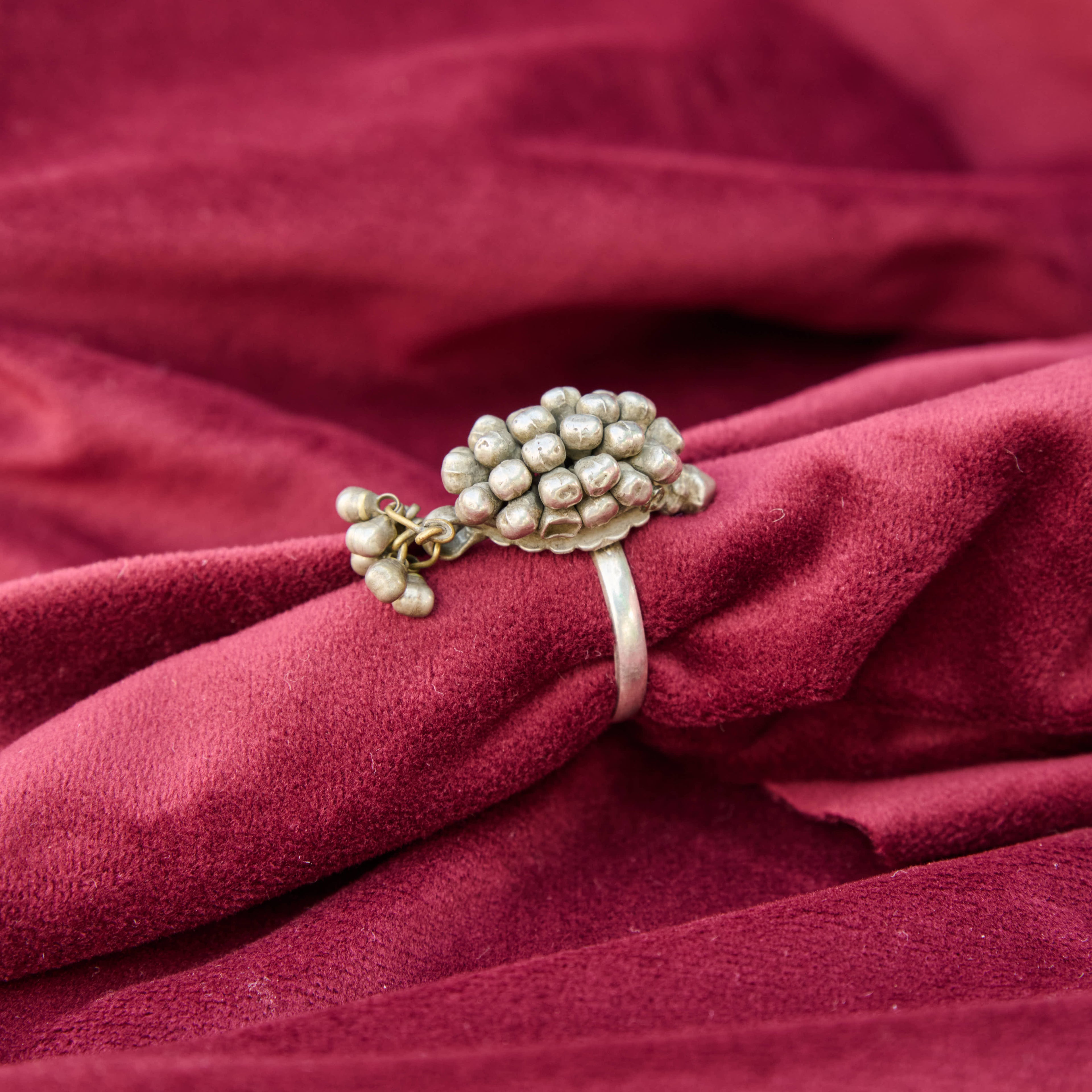 Manjari Silver Ring