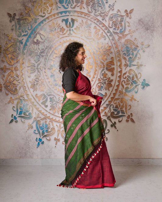 Vāmā Tangaliya Matka Silk Saree