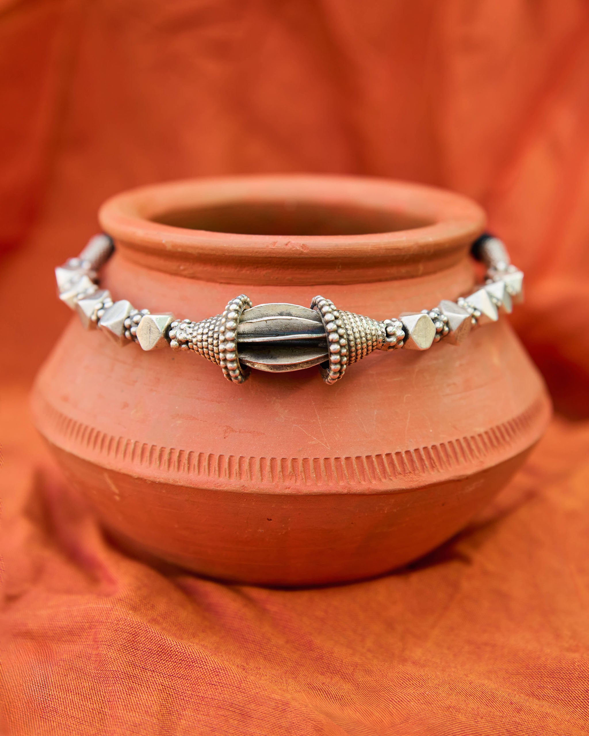 Toda Inspired Silver Necklace