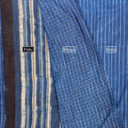 Varn Mul Cotton Dabu Saree in Indigo #3